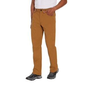 Orvis Fleece Lined Pants Mens 38x29 Golden Mustard‎ Nylon Stretch Cargo Gorpcore
